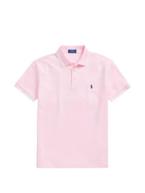 embroidered-logo tipped polo shirt by POLO RALPH LAUREN