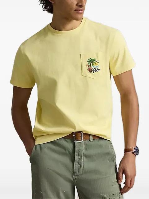 embroidered-pocket T-shirt by POLO RALPH LAUREN