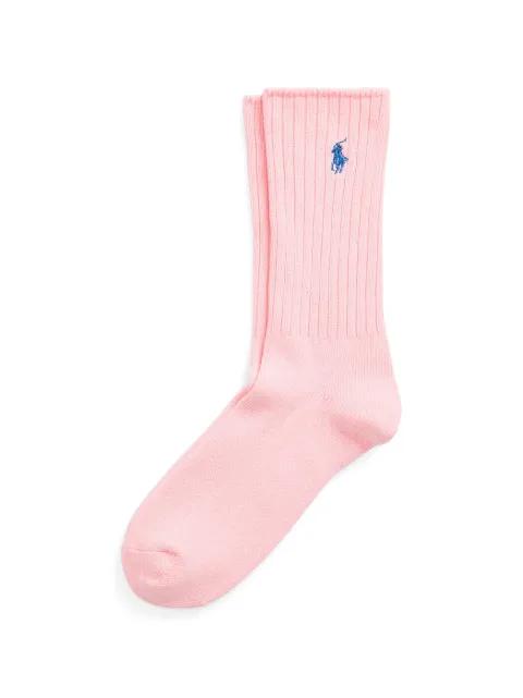 embroidered ribbed socks by POLO RALPH LAUREN