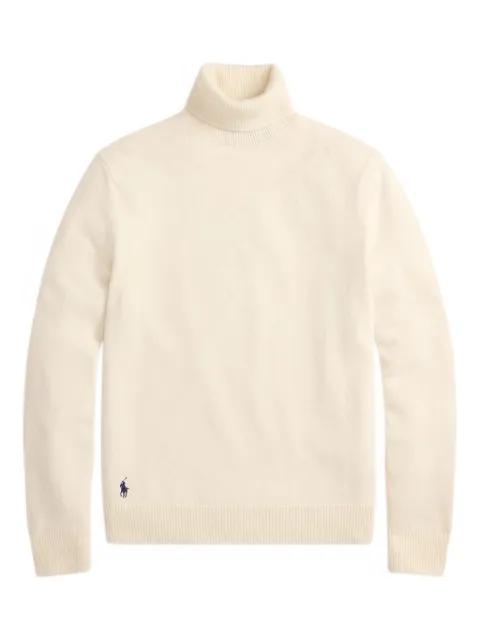 embroidered roll neck sweater by POLO RALPH LAUREN