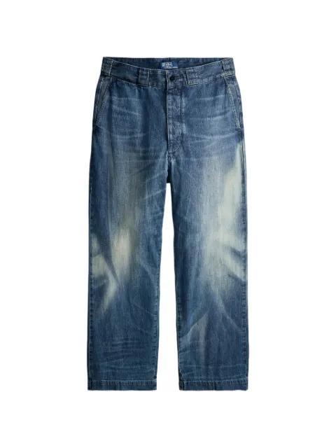 faded straight-leg jeans by POLO RALPH LAUREN
