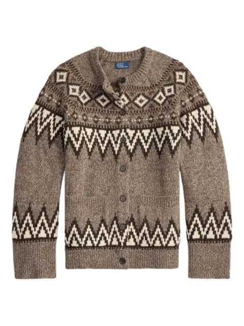 fairisle-pattern crew-neck cardigan by POLO RALPH LAUREN