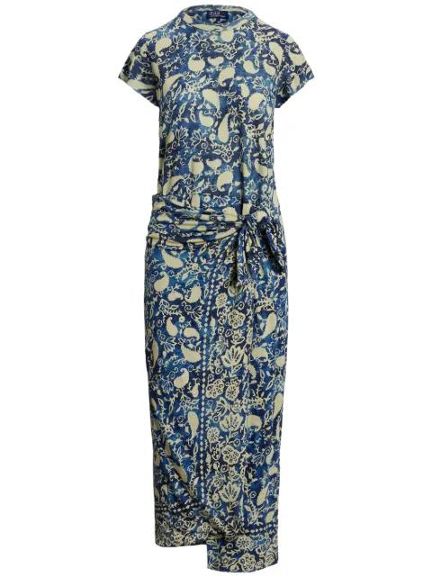false-wrap dress by POLO RALPH LAUREN