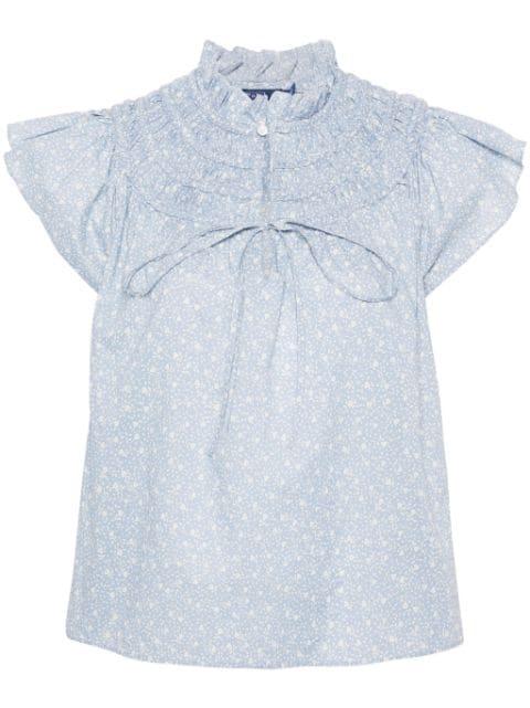 floral-print cotton blouse by POLO RALPH LAUREN