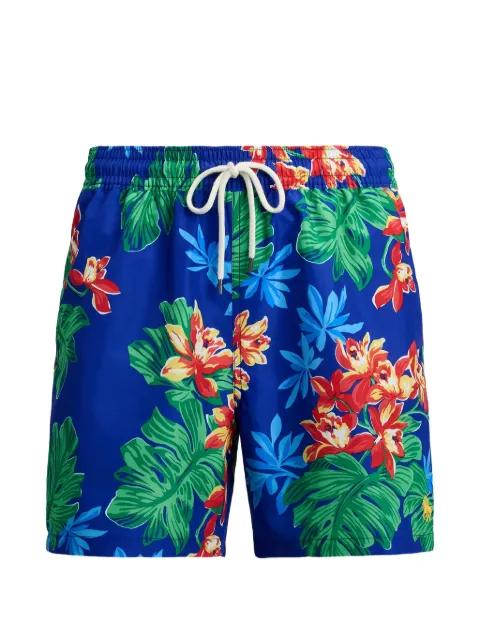 floral-print drawstring swim shorts by POLO RALPH LAUREN