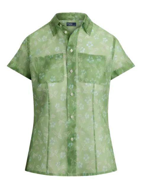 floral-print sheer shirt by POLO RALPH LAUREN