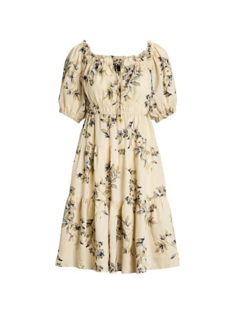 floral tiered midi dress by POLO RALPH LAUREN
