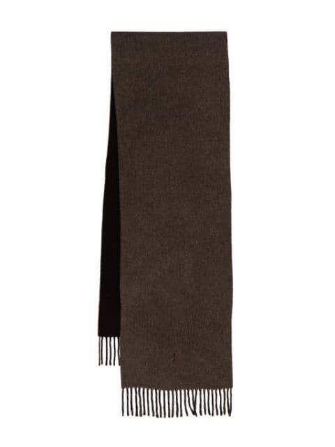 fringed logo-print scarf by POLO RALPH LAUREN