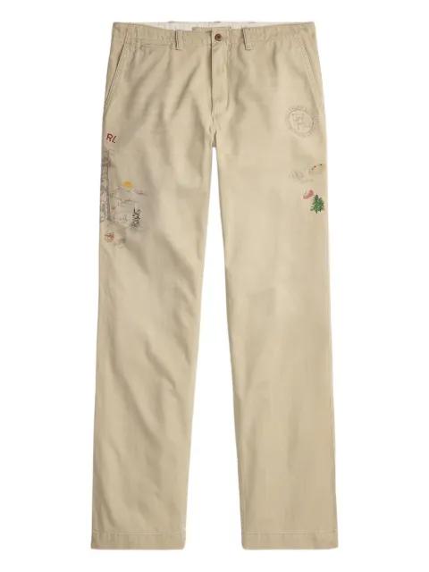 graphic chino trousers by POLO RALPH LAUREN