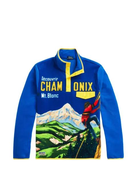 graphic-print fleece sweater by POLO RALPH LAUREN