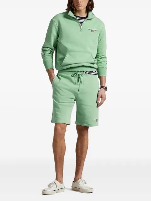 half-zip logo-embroidered sweatshirt by POLO RALPH LAUREN