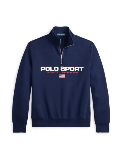 half-zip logo-print sweatshirt by POLO RALPH LAUREN