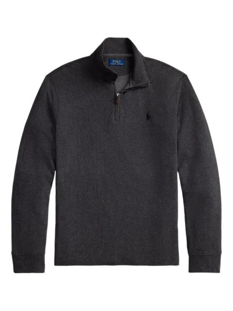 half-zip long-sleeve cotton sweater by POLO RALPH LAUREN