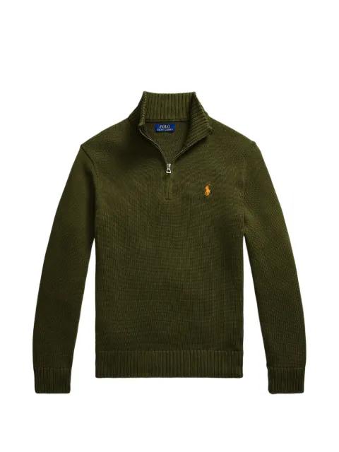 half-zip long-sleeve sweater by POLO RALPH LAUREN