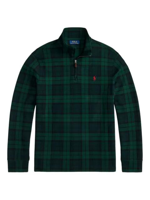 half-zip plaid-pattern sweater by POLO RALPH LAUREN