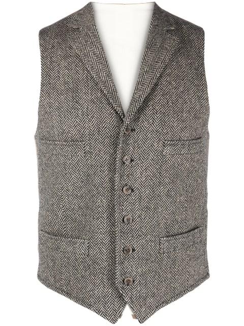 herringbone V-neck waistcoat by POLO RALPH LAUREN