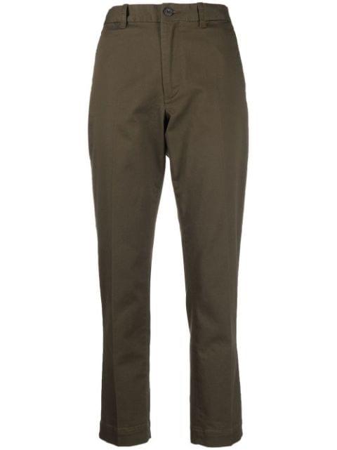 high-waisted slim-fit trousers by POLO RALPH LAUREN