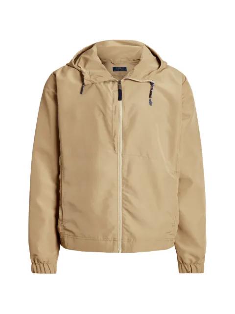 hoodied logo-embroidered jacket by POLO RALPH LAUREN