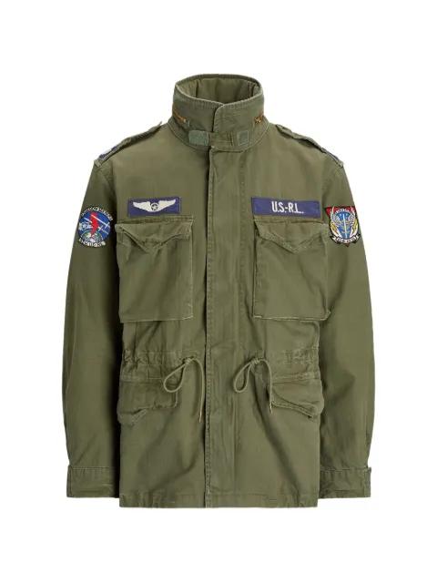 hoodied patch jacket by POLO RALPH LAUREN