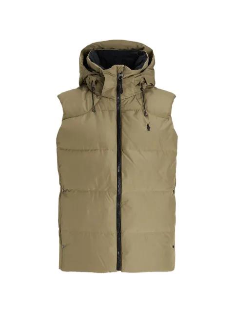 hoodied quilted gilet by POLO RALPH LAUREN