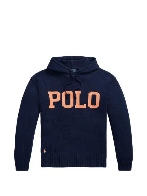 intarsia knitted hoodie by POLO RALPH LAUREN