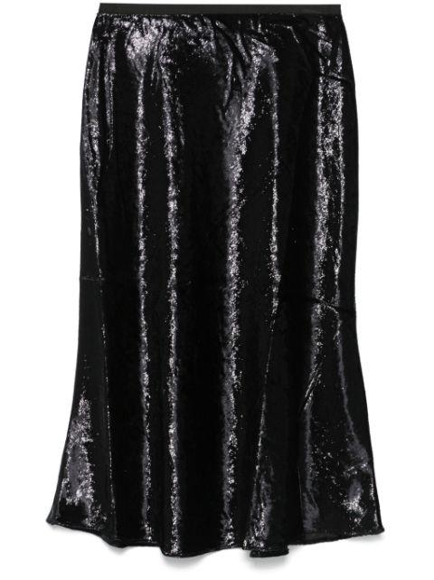 lamé midi skirt by POLO RALPH LAUREN