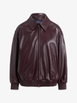 leather bubble zip jacket by POLO RALPH LAUREN