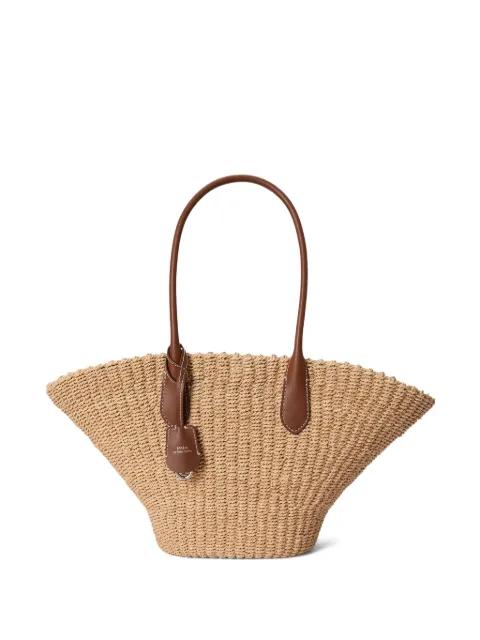 leather-trim tote bag by POLO RALPH LAUREN