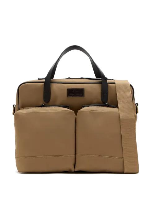 leather-trimmed laptop bag by POLO RALPH LAUREN
