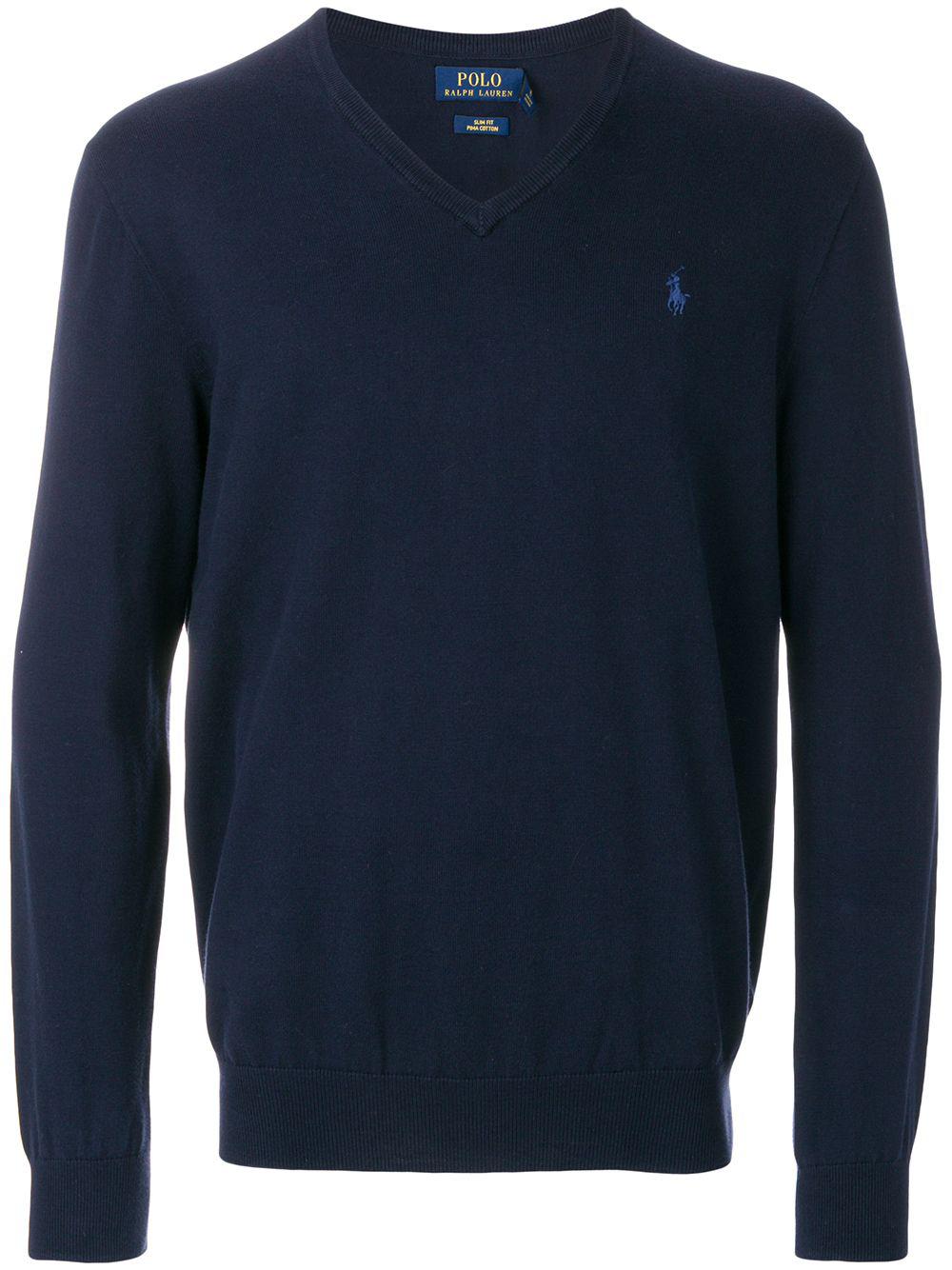 logo embroidered V-neck jumper by POLO RALPH LAUREN