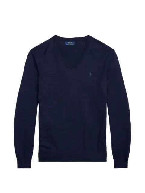 logo-embroidered V-neck sweater by POLO RALPH LAUREN