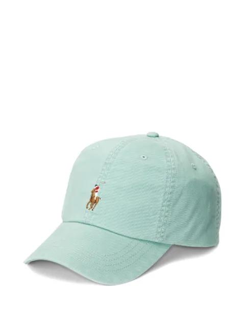 logo-embroidered buckle-strap cap by POLO RALPH LAUREN