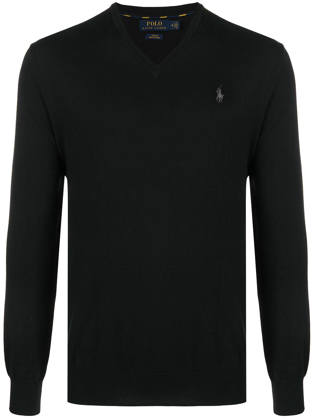 logo embroidered cotton jumper by POLO RALPH LAUREN