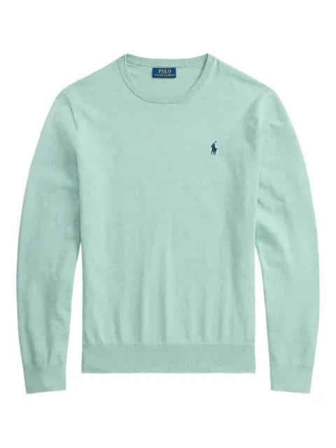 logo-embroidered cotton sweater by POLO RALPH LAUREN