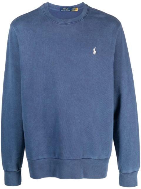 logo-embroidered cotton sweatshirt by POLO RALPH LAUREN