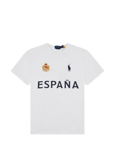 logo-embroidered crest-patch T-shirt by POLO RALPH LAUREN