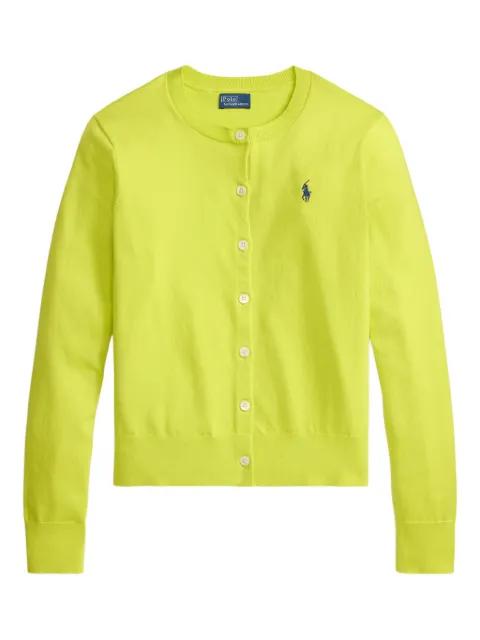 logo-embroidered crew-neck cardigan by POLO RALPH LAUREN