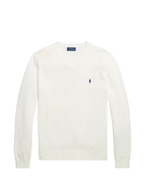 logo-embroidered crew-neck sweater by POLO RALPH LAUREN