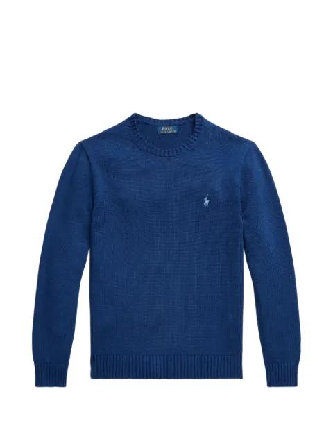logo-embroidered crew-neck sweater by POLO RALPH LAUREN