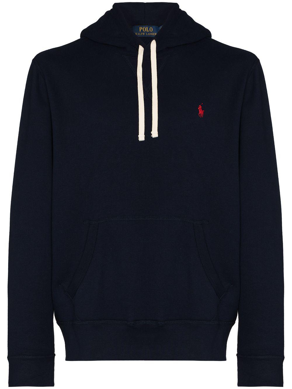logo-embroidered drawstring hoodie by POLO RALPH LAUREN