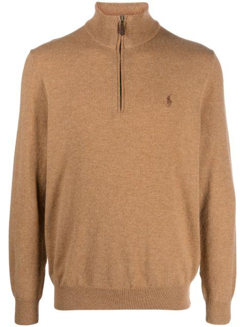 logo-embroidered fine-knit jumper by POLO RALPH LAUREN