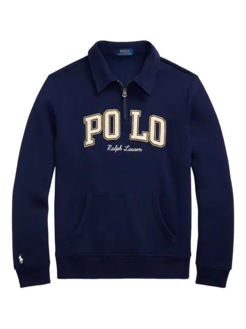 logo-embroidered half-zip sweatshirt by POLO RALPH LAUREN