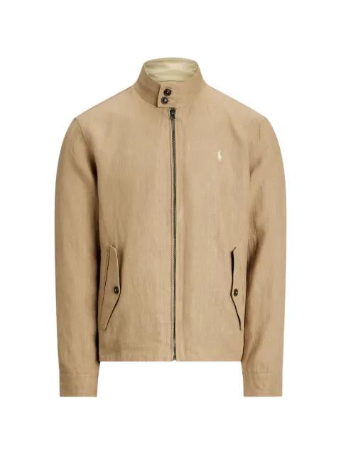 logo-embroidered high-neck jacket by POLO RALPH LAUREN
