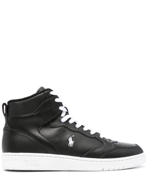 logo-embroidered high-top sneakers by POLO RALPH LAUREN