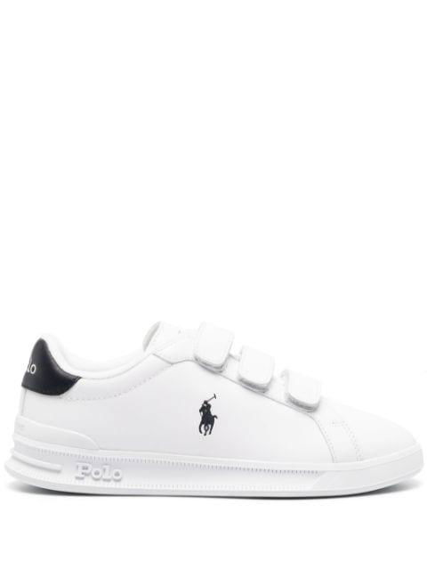 logo-embroidered leather sneakers by POLO RALPH LAUREN