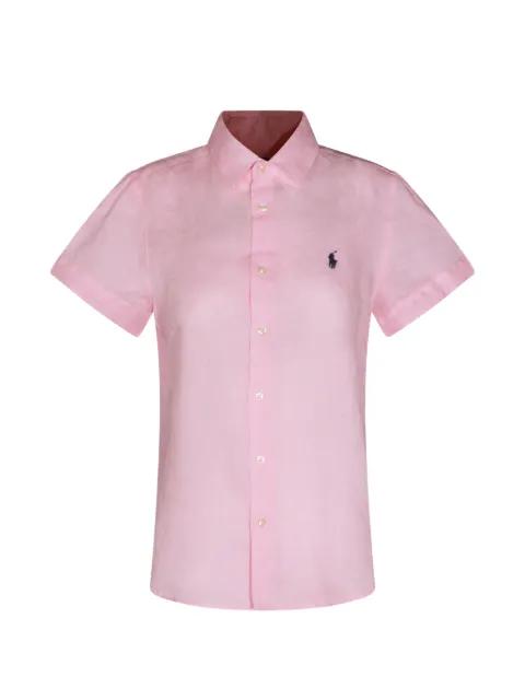 logo-embroidered linen shirt by POLO RALPH LAUREN