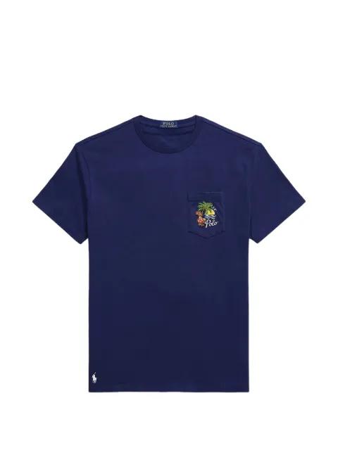 logo-embroidered pocket T-shirt by POLO RALPH LAUREN