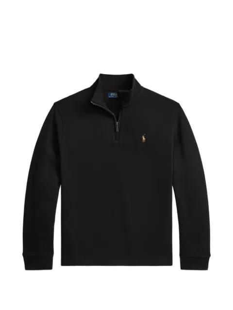 logo-embroidered quarter-zip pullover by POLO RALPH LAUREN