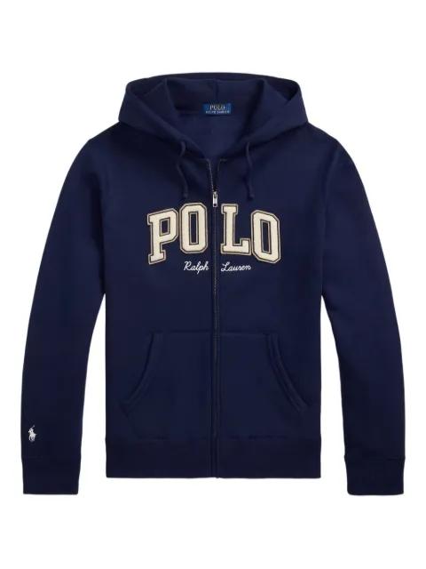 logo-embroidered zip-up hoodie by POLO RALPH LAUREN