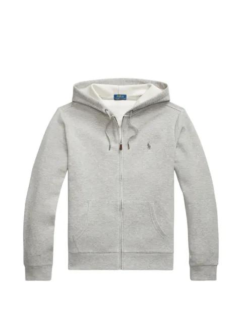 logo-embroidered zip-up hoodie by POLO RALPH LAUREN